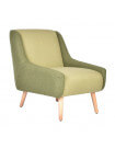 FLORIDE - Retro two-tone green velvet armchair